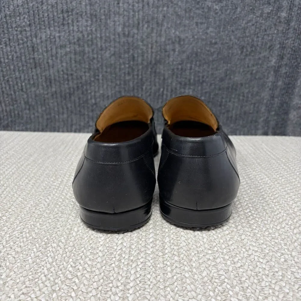 Magnanni Lino Bit Loafers Black Leather Dress Shoes Oxfords Mens 9.5 M